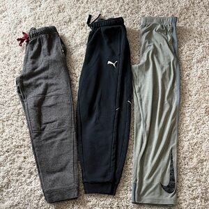 Black and Gray Boys Athletic Pants